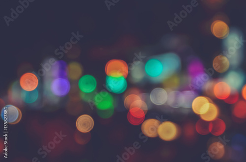 Blurred image of traffic lights. Blur lights. Light bokeh.