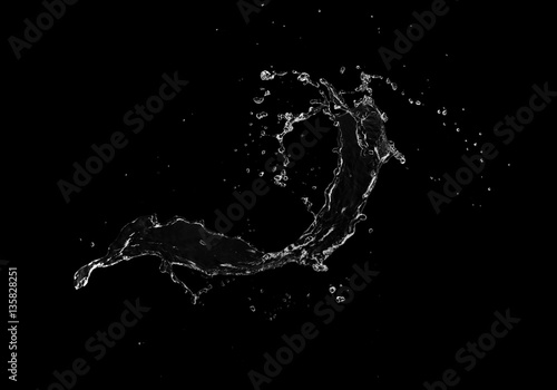 water splash on Black Background