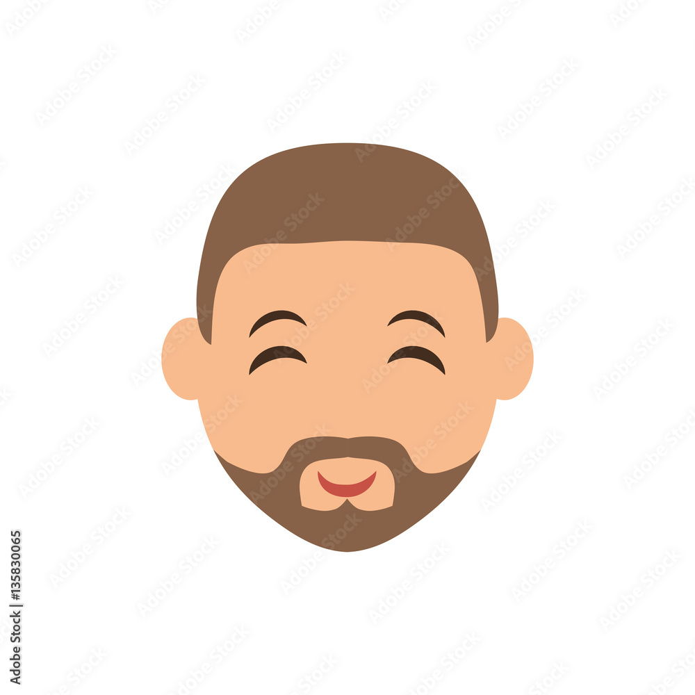 Man face cartoon icon vector illustration graphic design Man face cartoon icon vector illustration graphic design