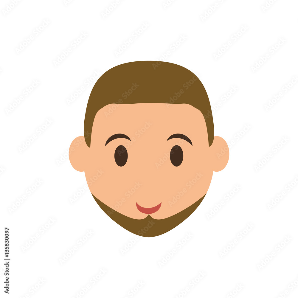 Man face cartoon icon vector illustration graphic design Man face cartoon icon vector illustration graphic design