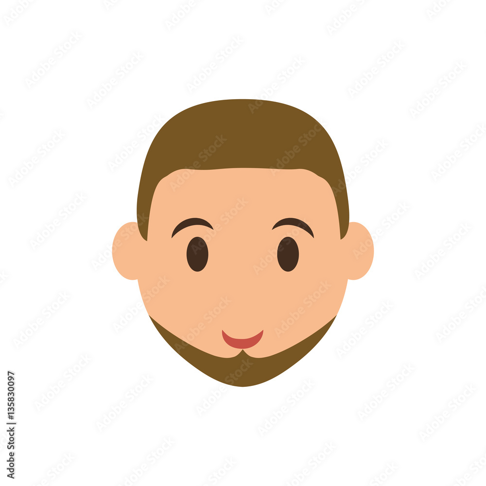 Man face cartoon icon vector illustration graphic design