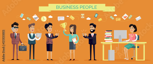 Business People Concept Vector in Flat Design
