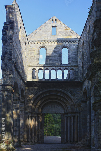 Ruins of the cistercian cathedral in Germany photo