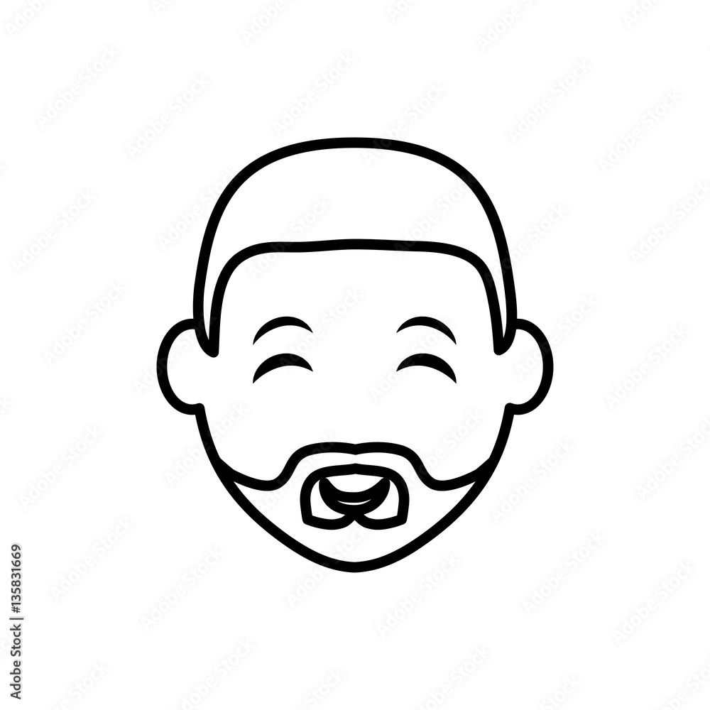 Man face cartoon icon vector illustration graphic design Man face cartoon icon vector illustration graphic design