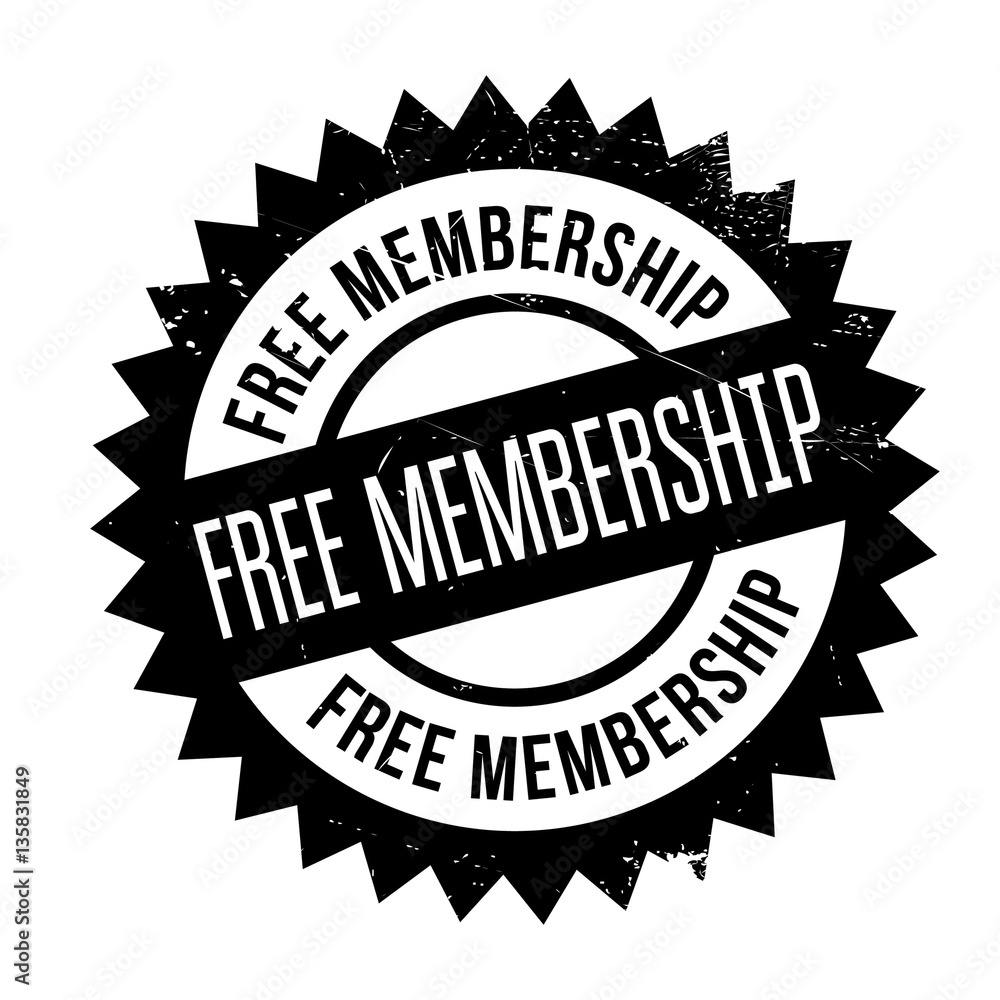 Free membership stamp. Grunge design with dust scratches. Effects can be easily removed for a clean, crisp look. Color is easily changed.