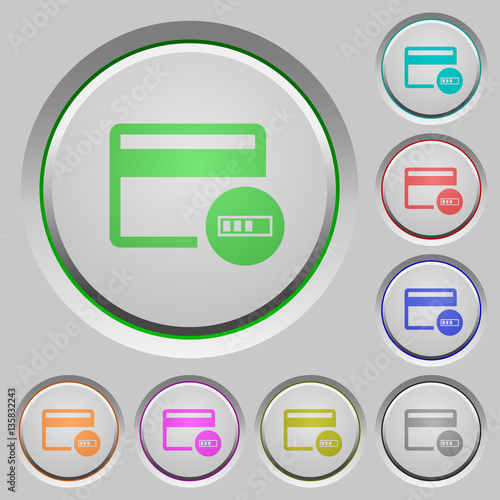 Verifying credit card push buttons