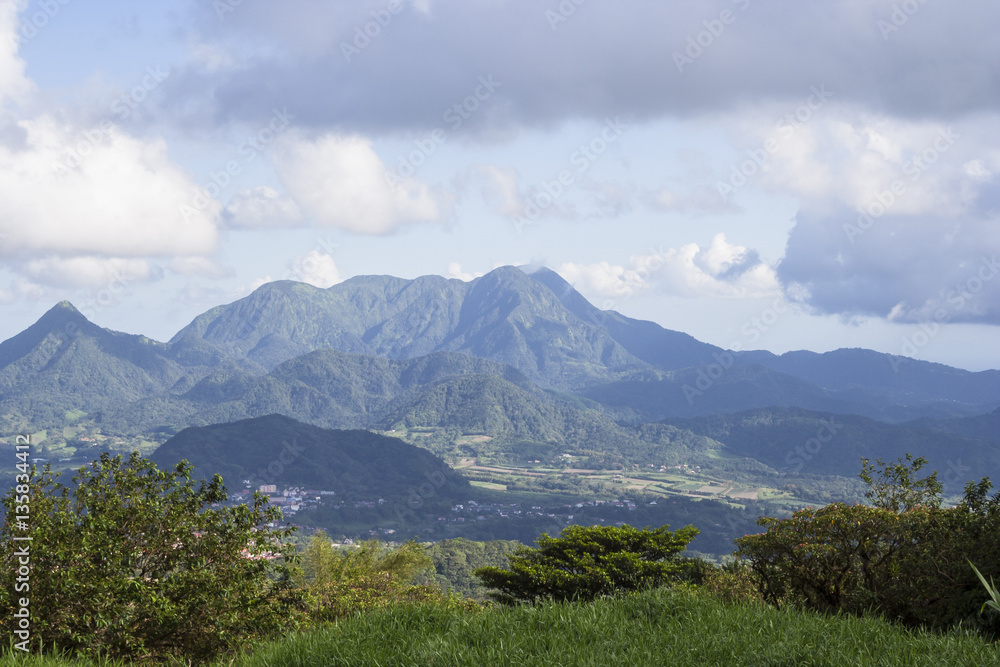 Mountainous scenery on the island of Martinique. Mountainous scenery on the island of Martinique.