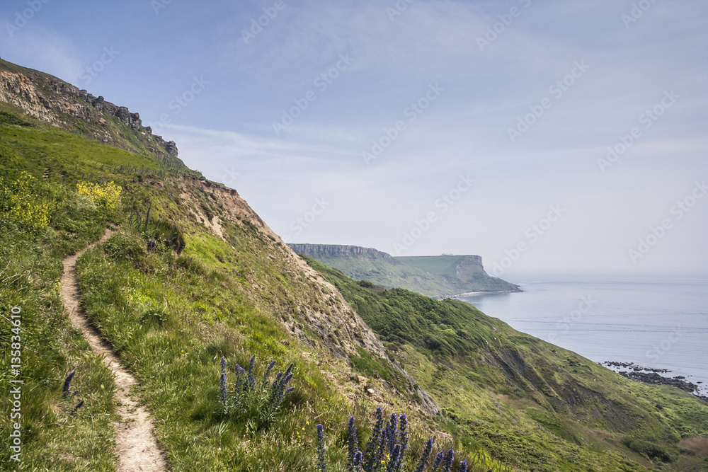 The south west coast path in Dorset, UK.