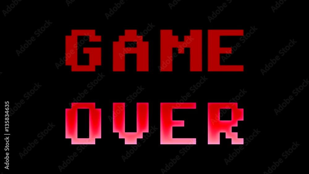 A 4k screen showing the text Game over - Time out. 8 bit retro style.
A 4k screen showing the text Game over - Time out. 8 bit retro style.
