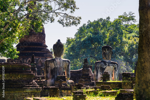 Photography Old seated buddha at Wat Phra Kaeo