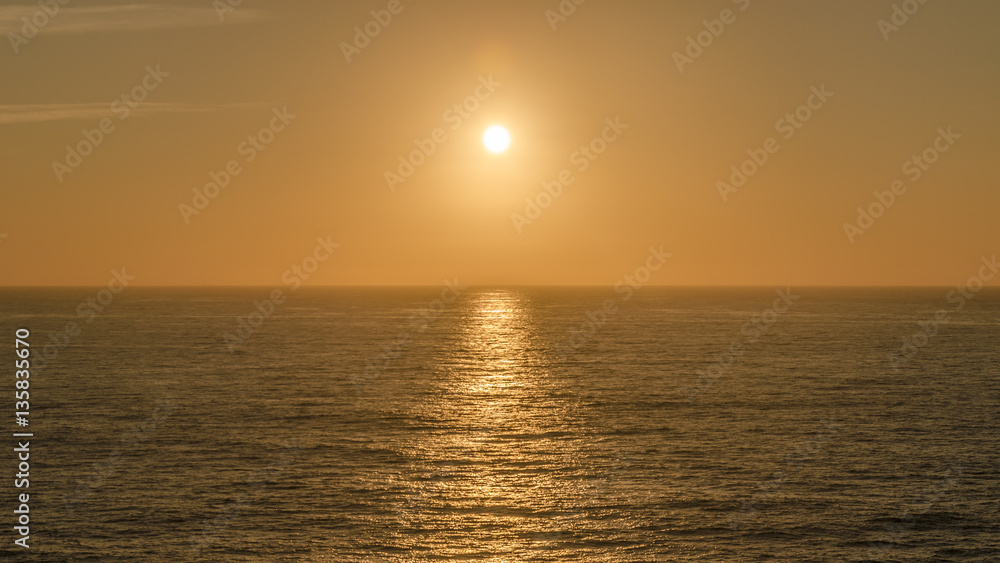 sunset over the sea. horizon. seascape. meditation