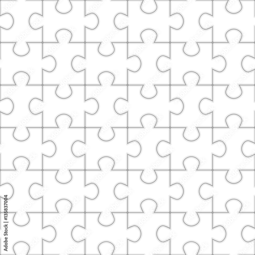 Jigsaw puzzle seamless pattern.