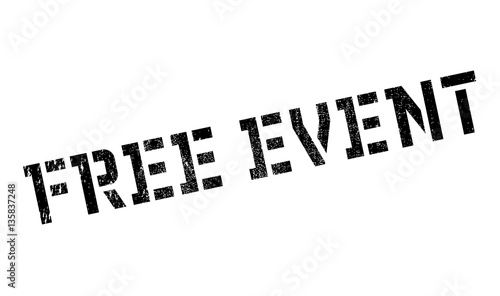 Free event stamp. Grunge design with dust scratches. Effects can be easily removed for a clean, crisp look. Color is easily changed. photo