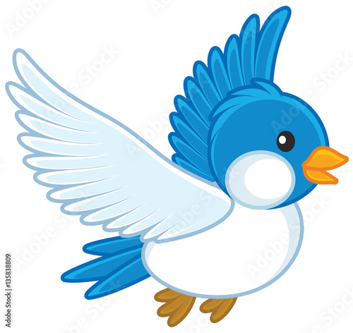 Small bird flying