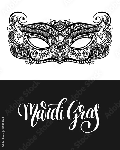 calligraphy brush lettering text design element and carnival mas