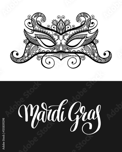 calligraphy brush lettering text design element and carnival mas