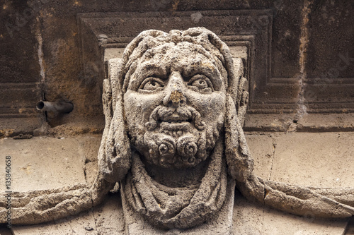 Facade detail in Palermo, Sicily, Italy