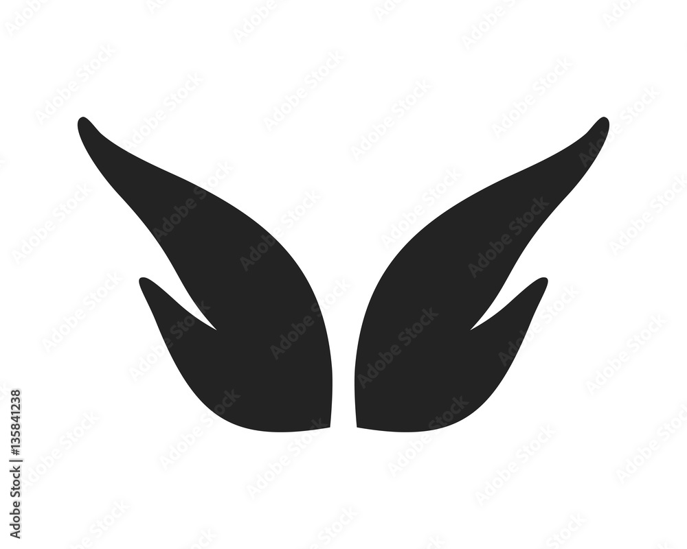 Vector fantasy butterfly wings isolated on white