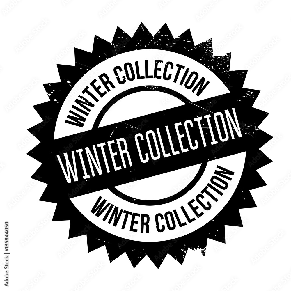 Winter collection stamp. Grunge design with dust scratches. Effects can be easily removed for a clean, crisp look. Color is easily changed.
