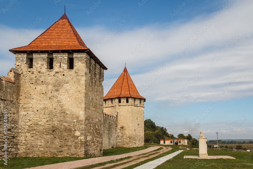 Medieval castle ruins in Bender, Transnistria, Moldova