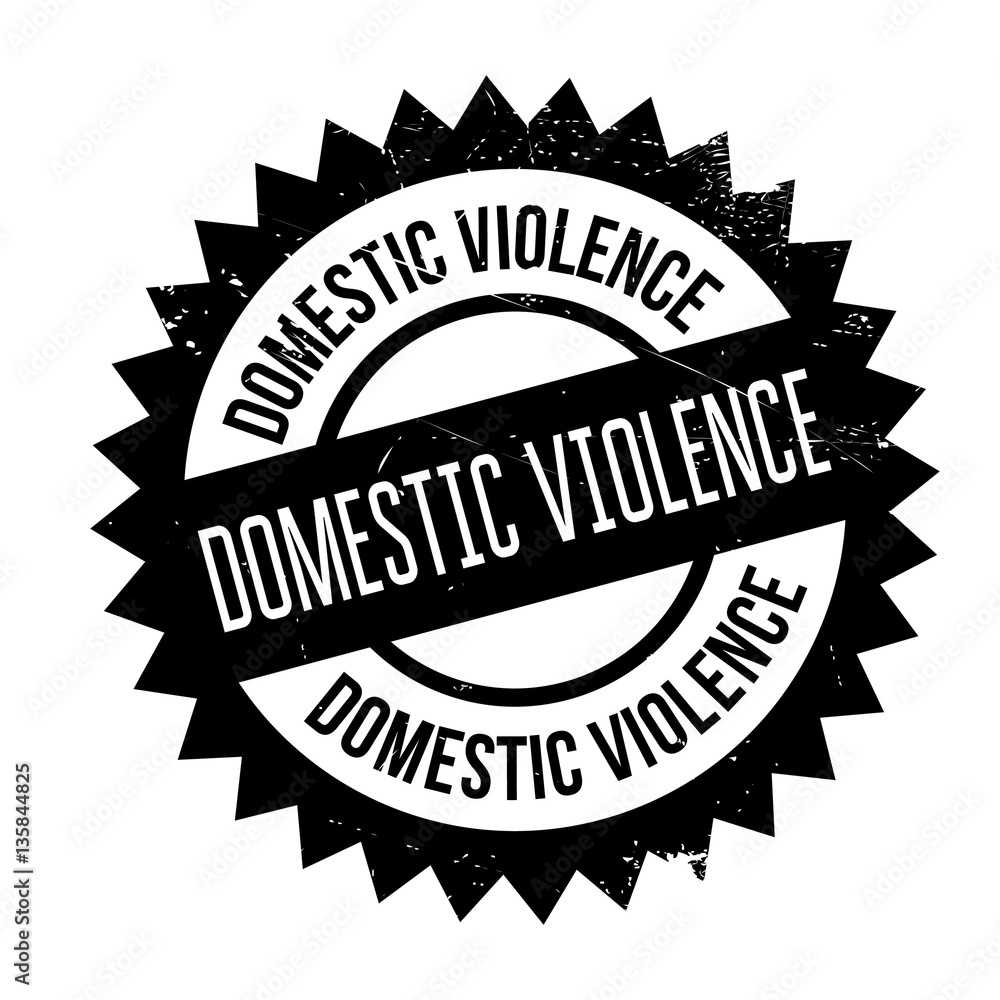Domestic Violence stamp. Grunge design with dust scratches. Effects can be easily removed for a clean, crisp look. Color is easily changed.