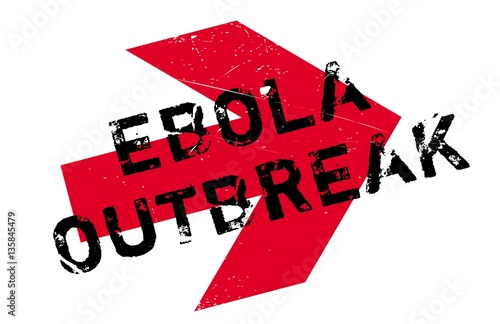 Ebola Outbreak stamp. Grunge design with dust scratches. Effects can be easily removed for a clean, crisp look. Color is easily changed.