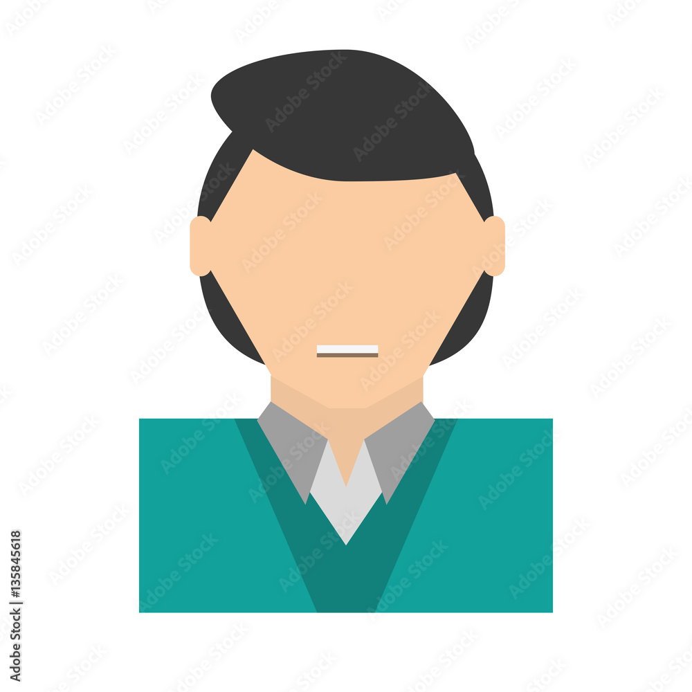 people commoner man icon image, vector illustration design