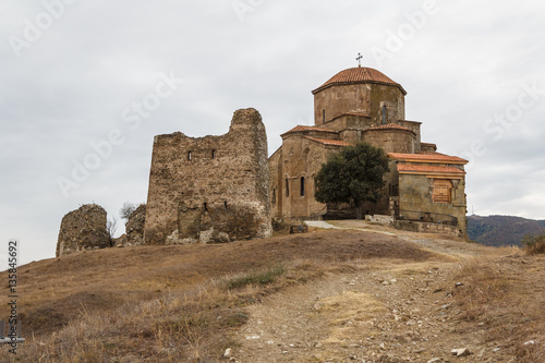 Ruins of the medieval walled monastery of Jvari, Georgia