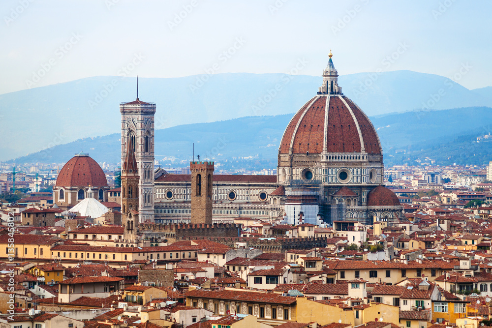 above view of Florence Duomo Santa maria del fiore