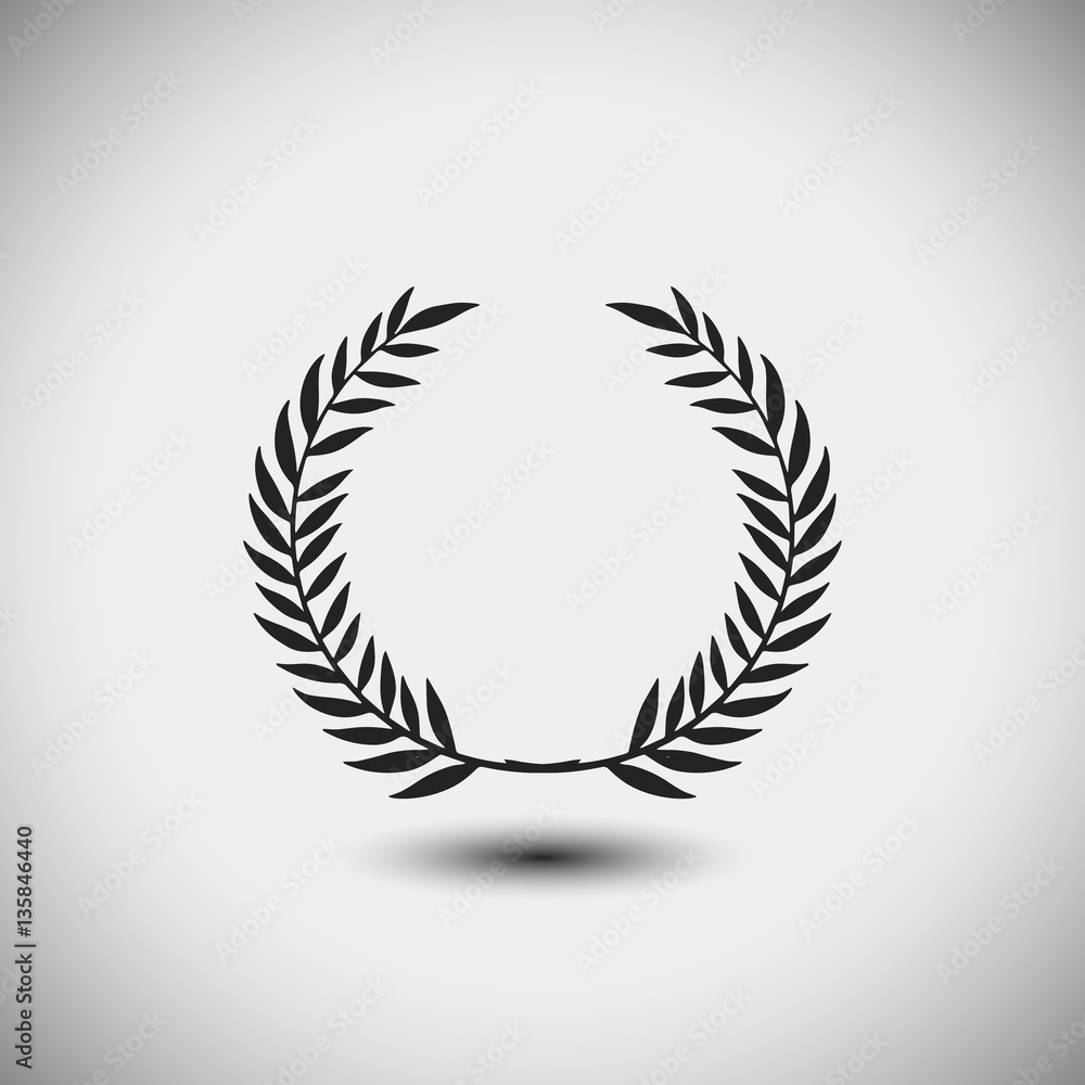 Wreath Icon. Laurel Vector Icon. Vector Illustration. Leaf Crown Icon. Wreath Icon. Laurel Vector Icon. Vector Illustration. Leaf Crown Icon.