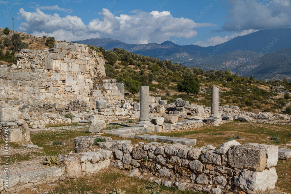 Ruins of the ancient city Xantos, Turkey