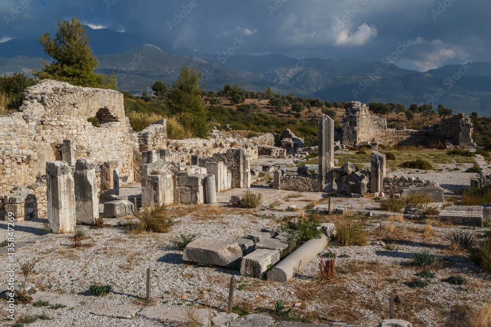 Ruins of the ancient city Xantos, Turkey