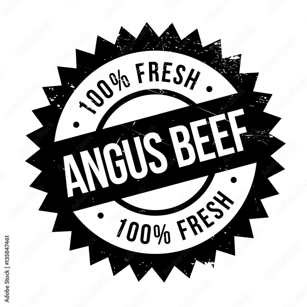 Angus beef stamp. Grunge design with dust scratches. Effects can be easily removed for a clean, crisp look. Color is easily changed. Angus beef stamp. Grunge design with dust scratches. Effects can be easily removed for a clean, crisp look. Color is easily changed.