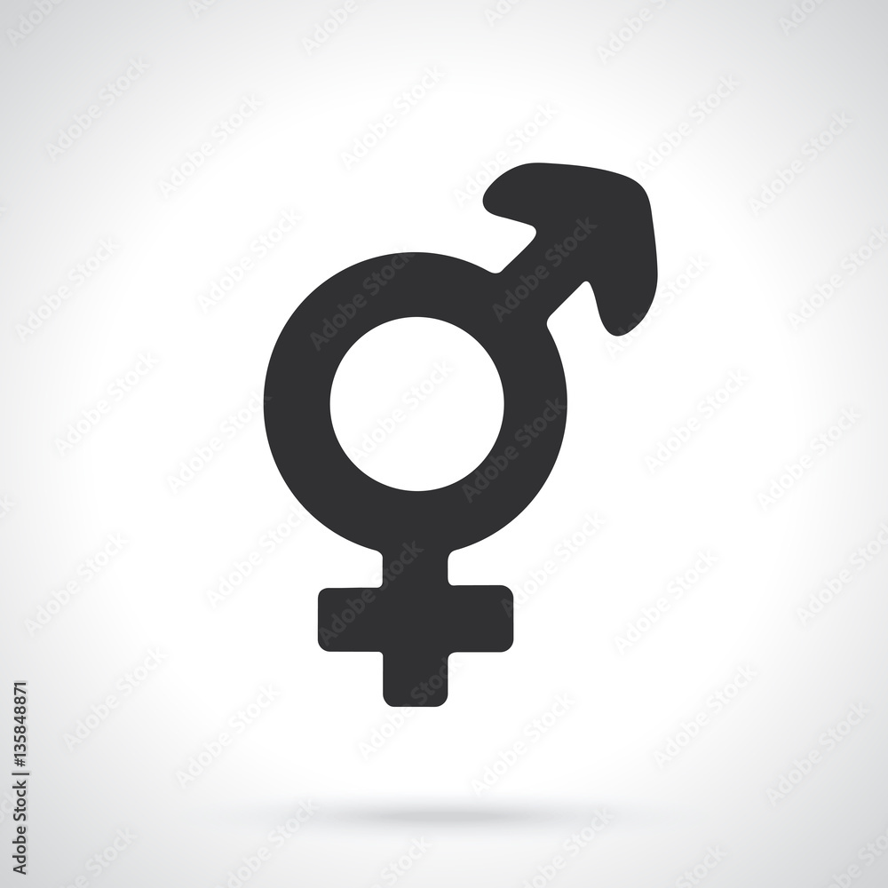 Vector illustration. Silhouette of transgender or hermaphrodite symbol. Gender pictogram. Template or pattern. Decoration for greeting cards, wallpapers, emblems Vector illustration. Silhouette of transgender or hermaphrodite symbol. Gender pictogram. Template or pattern. Decoration for greeting cards, wallpapers, emblems