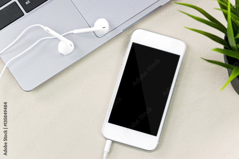 Blank white smartphone Blank white smartphone