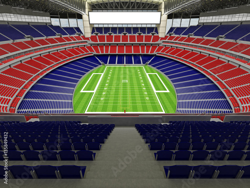 3D render of modern American football super bowl lookalike stadi