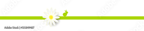 Band Banner Grün Gänseblümchen Hase Häschen