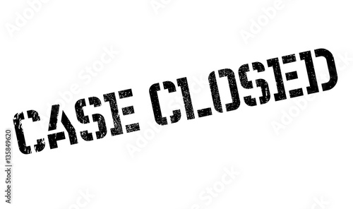 Case Closed rubber stamp. Grunge design with dust scratches. Effects can be easily removed for a clean, crisp look. Color is easily changed.