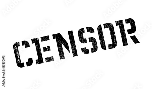 Censor rubber stamp. Grunge design with dust scratches. Effects can be easily removed for a clean, crisp look. Color is easily changed.