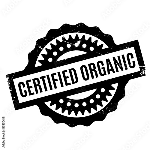 Certified organic rubber stamp. Grunge design with dust scratches. Effects can be easily removed for a clean, crisp look. Color is easily changed.