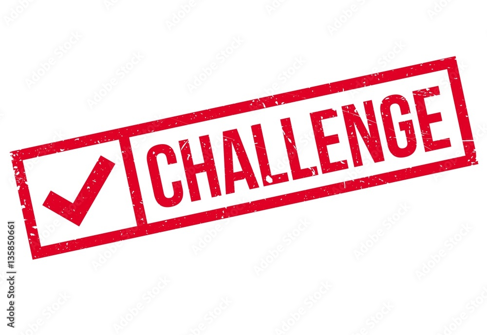 Challenge rubber stamp. Grunge design with dust scratches. Effects can be easily removed for a clean, crisp look. Color is easily changed. Challenge rubber stamp. Grunge design with dust scratches. Effects can be easily removed for a clean, crisp look. Color is easily changed.