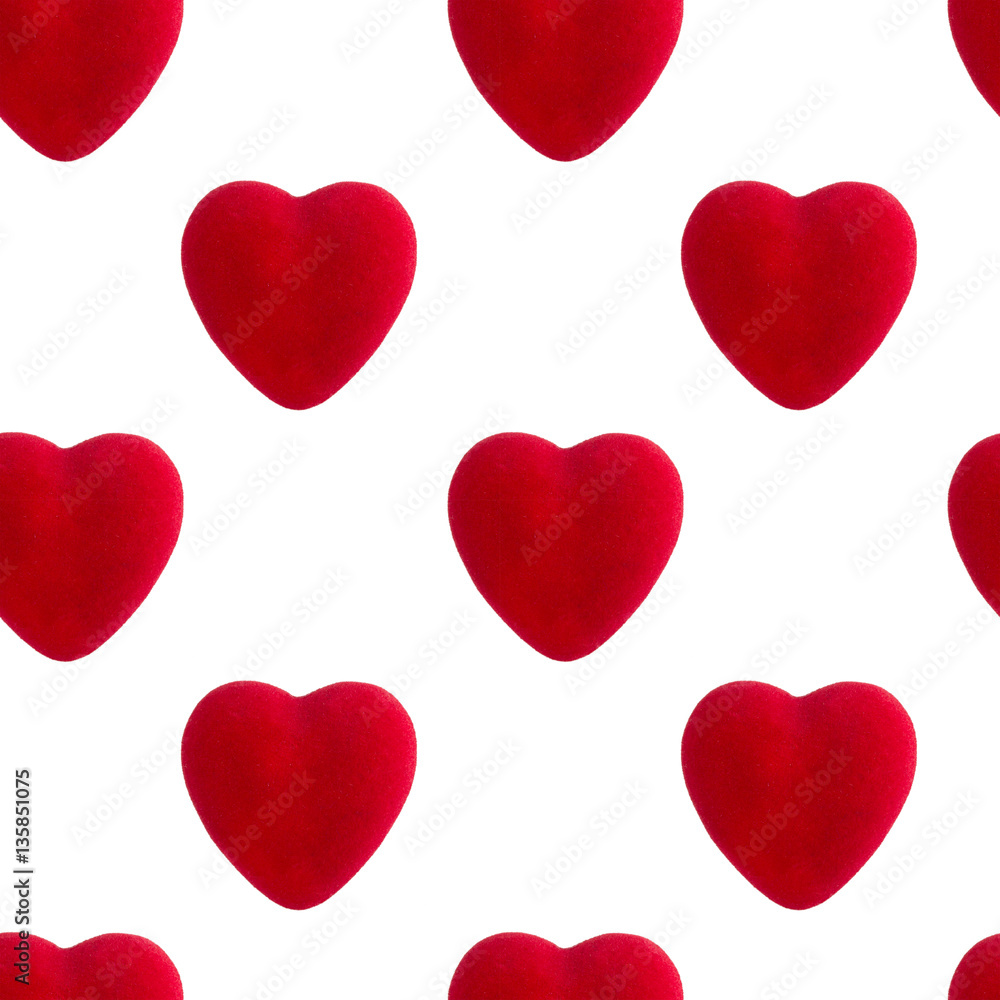 Red heart seamless pattern, valentines day concept Red heart seamless pattern, valentines day concept