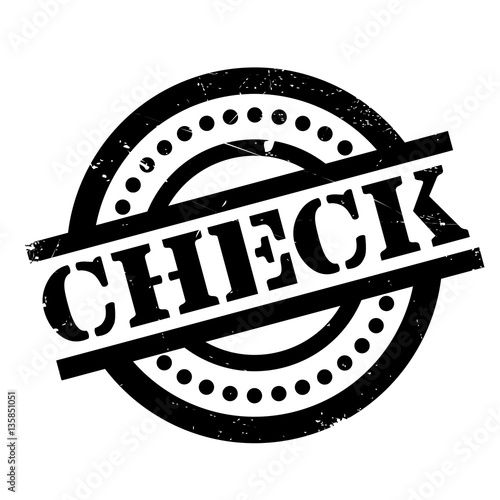 Check rubber stamp. Grunge design with dust scratches. Effects can be easily removed for a clean, crisp look. Color is easily changed.