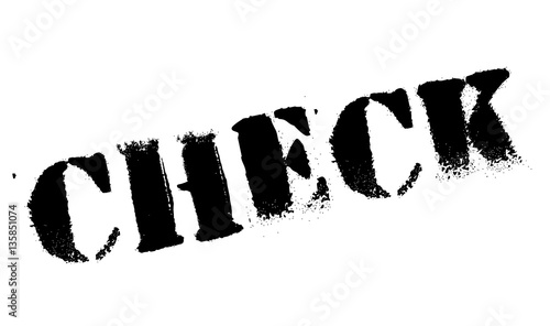 Check rubber stamp. Grunge design with dust scratches. Effects can be easily removed for a clean, crisp look. Color is easily changed.