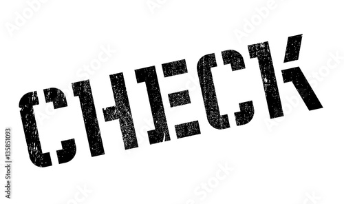 Check rubber stamp. Grunge design with dust scratches. Effects can be easily removed for a clean, crisp look. Color is easily changed.