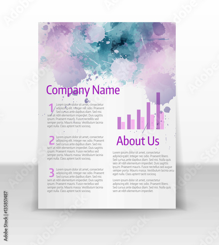 Flyer template with splash design