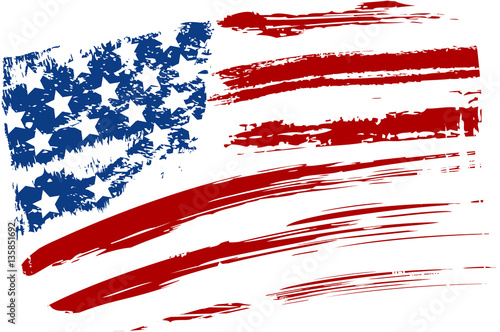 Grunge USA flag