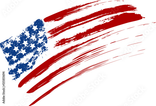 Grunge USA flag