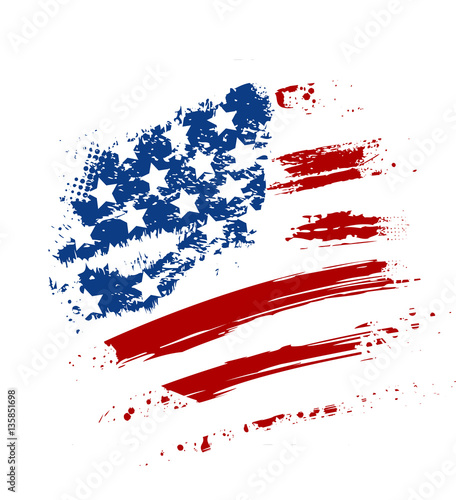 Grunge USA flag