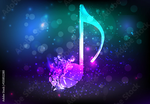 Shatterred musical note